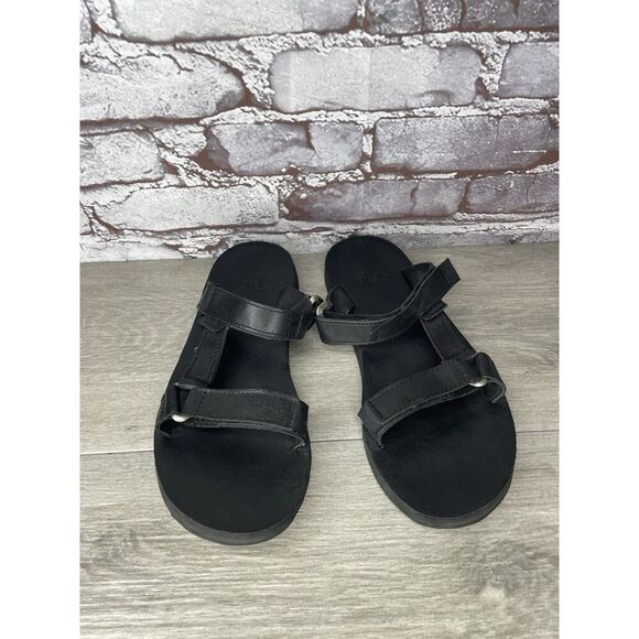 Teva Black Leather Universal Straps Hiking Sandals Women’s Sz 9M US/40EU 1011501 - Picture 5 of 16